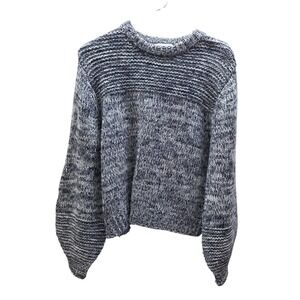 FRAME Navy Multi Wool Nylon Blend Knit Sweater Size Small